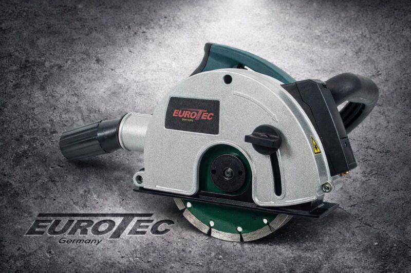 BRUZDOWNICA 150MM DO BETONU +TARCZE +LASER +WALIZKA EUROTEC 10-40mm 3100W – zdjęcie 7