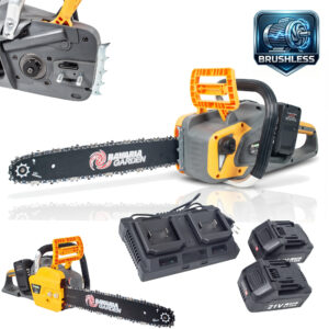 PIŁA PILARKA ŁAŃCUCHOWA AKUMULATOROWA 16" 2×AKU 4Ah BRUSHLESS 1200W