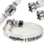 Wąż strażacki Eurotec 30 m 1" do pompy z szybkozłączkami – miniatura 1